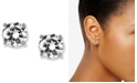 Givenchy Earrings, Round Crystal Stud 